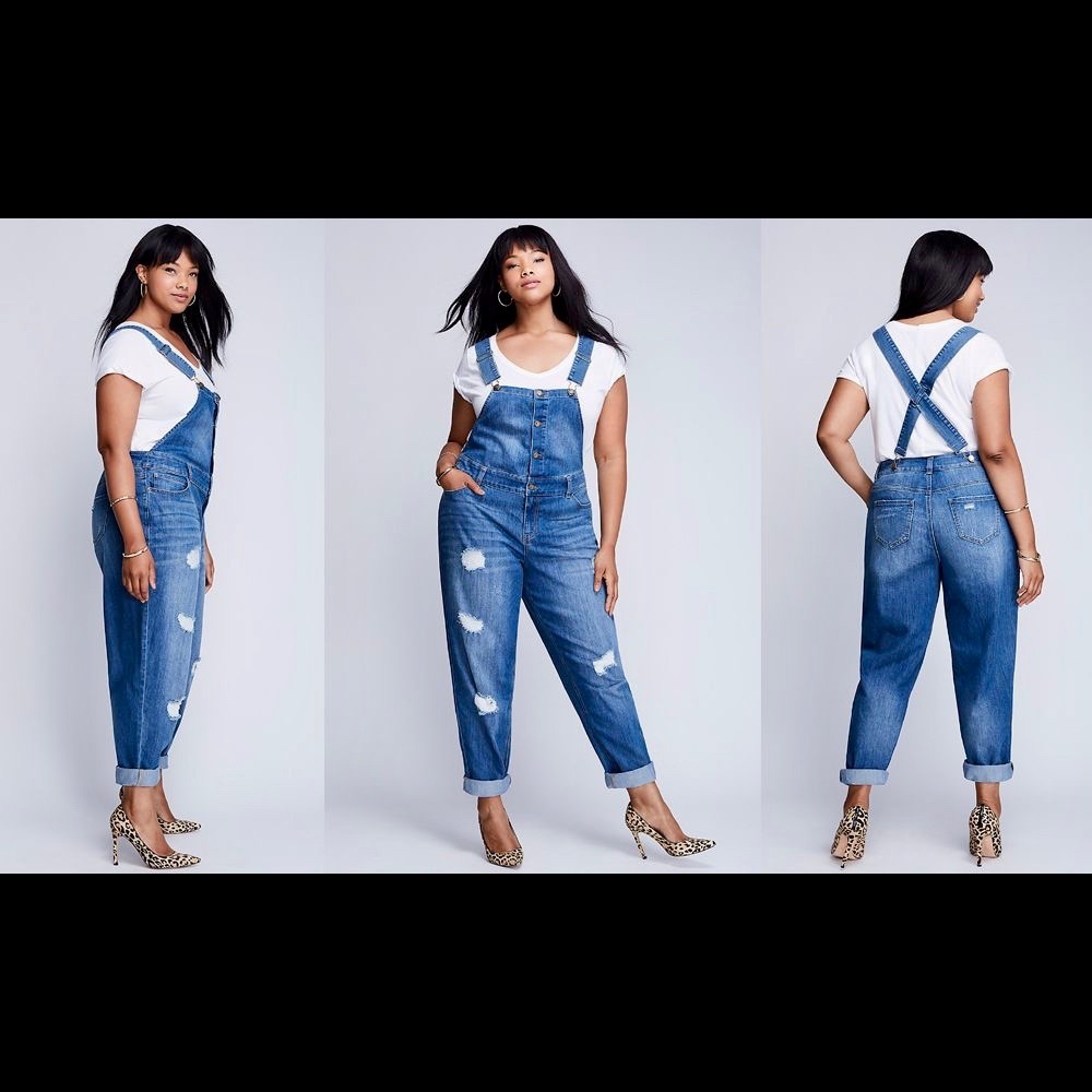 Lane Bryant deconstructed overalls